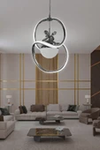 Badem Tek Toplu Modern Sarkıt Led Avize - 12
