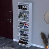 Modilayn VERVE Antre 52x194x26 cm 5 Düşer Kapak 10 Göz Bölmeli Ayakkabılık - 4