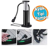 Ayak Tipi Küçük Pompa Tekli Teker Araç Bisiklet Top Bot Lastik Şambrel Şişirme Pompası 1 Adet - 1