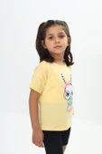 Toontoy Kız Çocuk Tavşan Baskılı Tişört - 1