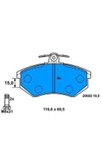 Bosch 0986494021 Fren Balatası Ön Passat B5 96- / A4 94- Uyumlu - 1