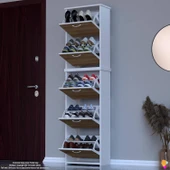 Modilayn VERVE Antre 52x194x26 cm 5 Düşer Kapak 10 Göz Bölme Ayakkabılık - 1