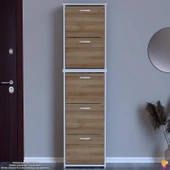 Modilayn VERVE Antre 52x194x26 cm 5 Düşer Kapak 10 Göz Bölme Ayakkabılık - 3