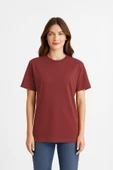 Kadın %100 Pamuk Basic T-shirt - 5