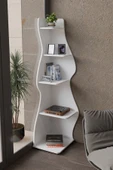 Wave 5 Raflı Dekoratif Kitaplık Dosya Rafı 180 Cm Kitaplık - 1