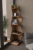 Wave 5 Raflı Dekoratif Kitaplık Dosya Rafı 180 Cm Kitaplık - 1