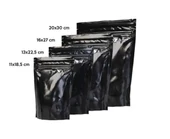 Siyah Alüminyum Doypack 13x22,5 cm - 100 Adet - 2