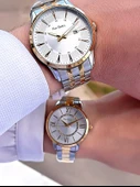 Pierre Cardin Bay ve Bayan Çiftlere Özel Çelik Kordon Çift Kol Saati 30 Mt Su Gecirmez CF.PR80002.M2 thumbnail 4