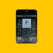 KAHVE BASKILI MAT SİYAH ALÜMİNYUM DOYPACK 11X18 100 GRAM 500 adet - 1