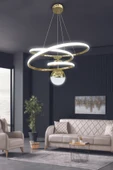 Eylül Tek Toplu 3 mt LED Salon & Oturma Odası Avizesi - 5