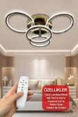 Exen Plafonyer Çift Ledli Led Avize 3+1 - 5