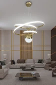 Eylül Tek Toplu 3 mt LED Salon & Oturma Odası Avizesi - 3