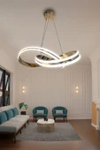 Kardelen Çift Yönlü Sıra Modern Sarkıt Avize, Salon Avizesi - 4
