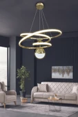 Eylül Tek Toplu 3 mt LED Salon & Oturma Odası Avizesi - 6