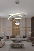 Eylül Tek Toplu 3 mt LED Salon & Oturma Odası Avizesi - 10