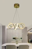 Modern Sarkıt Kıvrım Beyaz Işık Led Salon & Oturma Odası Avizesi - 5