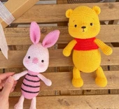 AMİGURUMİ OYUNCAKLAR WİNNİE THE POOH VE PİGLET - 1