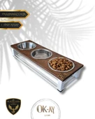 Kedi ve Köpekler İçin Sağlıklı Yeme Standı, Paslanmaz Çelik Şık Tasarım ve Kaymaz Ayaklar thumbnail 1