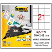 Ekstrafix Laser Etiket 100 YP 70x42.43 Laser-Copy-Inkjet FİX-5124 thumbnail 2