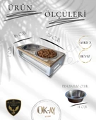 Kedi ve Köpekler İçin Sağlıklı Yeme Standı, Paslanmaz Çelik Şık Tasarım ve Kaymaz Ayaklar thumbnail 2