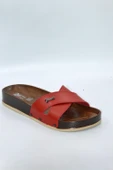 Kadın Kırmızı Çapraz Anatomik Günlük Terlik - 2