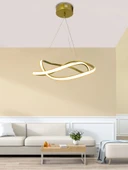 Dalga Modern Sarkıt Led Avize Salon Oturma Odası Mutfak Avizesi - 9