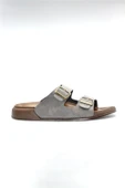 Erkek Gri Çift Bantlı Anatomik Günlük Terlik - 1