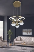 Dron 3 Renk Modern Sarkıt 4 Toplu Led Avize Powerled Ledli Avize - 4
