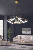 Dron Modern 4 Kol Tek Top Sarkıt Power Led Salon & Oturma Odası Avizesi - 4