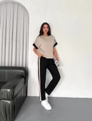 Kadın Modal Dokulu Kumaş Yanı şeritli Takım - 1