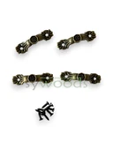 Dekoratif Mini Zamak Kulp 4 Adet Vidalı Kutu Aksesuar Antik Sarı - 2