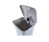 Omnipazar SY-4265 Kırmızı 85 lt Köşeli Pedallı Tekerlekli Çöp Kovası - 3