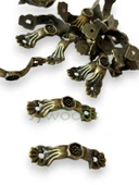 Dekoratif Mini Zamak Kulp 4 Adet Vidalı Kutu Aksesuar Antik Sarı - 1