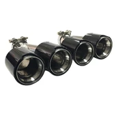 AKRAPOVİÇ Akrapoviç egzoz ucu parlak karbon bmw m logolu 90mm 4 lü sağ sol - 3