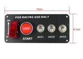 AUTOGP on - off start stop düğmesi şalteri 4 in 1 gömmeli - 4
