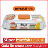 Sleepy Easy Clean Yüzey Temizlik Mutfak Havlusu -Mendili  50 Yaprak Portakal Yağlı (2Li Set) 100Yprk - 3