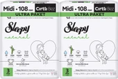 Sleepy Bebek Bezi Natural Beden:3 (4-9KG) Midi 216 Adet Ekonomik Ultra Pk - 1