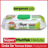 Sleepy Easy Clean Yüzey Temizlik Mutfak Havlusu-Mendili  50 Yaprak Bergomot Yağlı (12Li Set) 600Yprk - 3