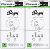 Sleepy Bebek Bezi Natural Beden:7 (20-30KG) XX Large 96 Adet Ekonomik Ultra Pk thumbnail 1
