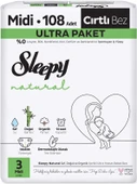 Sleepy Bebek Bezi Natural Beden:3 (4-9KG) Midi 432 Adet Avataj Ultra Pk - 2