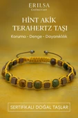 Sertifikalı Premium Hint Akik ve Terahertz Taşı Bileklik – Denge, Koruma ve Güç Veren Takı - 1