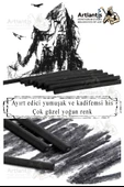 Kömür Çubukları Doğal Füzen 12 li 1 Paket Eskiz Karakalem Çizim Gölgeleme Kömürü Siyah Willow Charcoal Hobi Sanat - 3