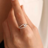 Damla Taşlı Altın Yüzük thumbnail 1