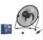 HADRON HDX7252 SİYAH VANTİLATÖR USB METAL18CM - 1