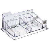 Ops Masa Seti Ataşlık-Kağıtlık-Kalemlik Bant Makinalı Plastik Şeffaf KLM 302 - 1