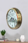 Kasva Concept Hediyelik 40 Cm Gold Metal Sayısız Duvar Saati - 2