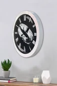 Kasva Concept Hediyelik 36 Cm Beyaz Metal Yüzük Duvar Saati - 3