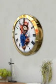 Kasva Concept Hediyelik 36 Cm Gold Metal Mario Duvar Saati - 3