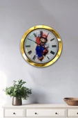 Kasva Concept Hediyelik 36 Cm Gold Metal Mario Duvar Saati - 2