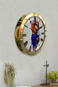 Kasva Concept Hediyelik 36 Cm Gold Metal Mario Duvar Saati - 4